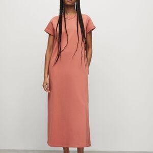 All Saints Anna Crew Neck Short Sleeve Maxi Dress, 8